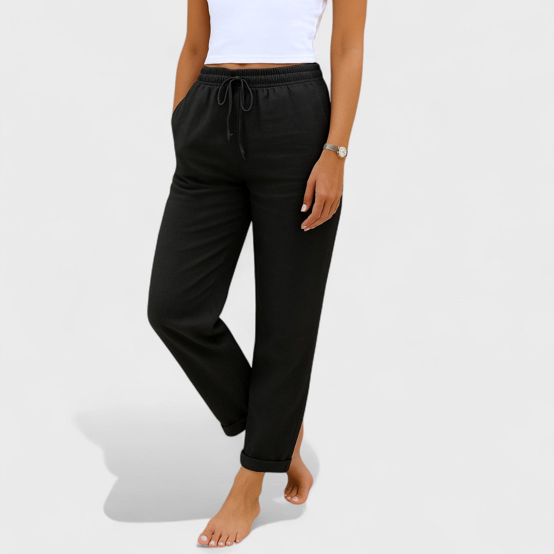 Klára - lněné Strečové Kalhoty