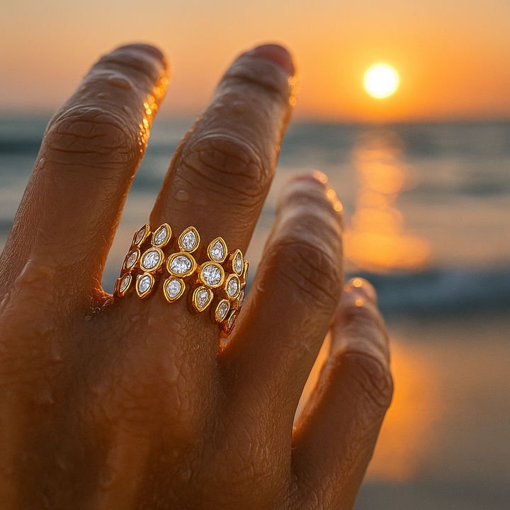 Solina | Prsten se třpytivými drahokamy