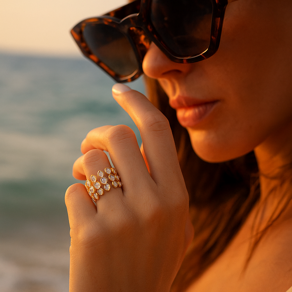 Solina | Prsten se třpytivými drahokamy