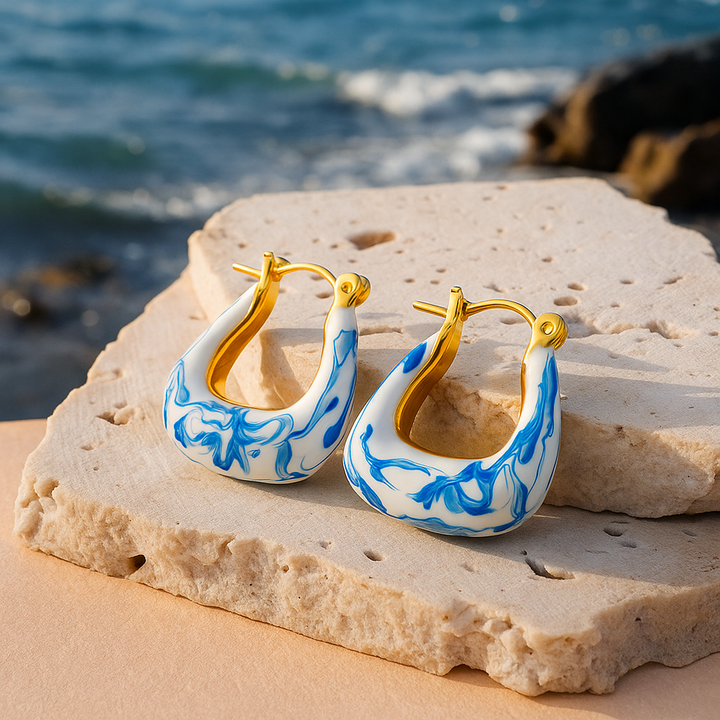 Hama | Zlato vlněné pěnové náušnice