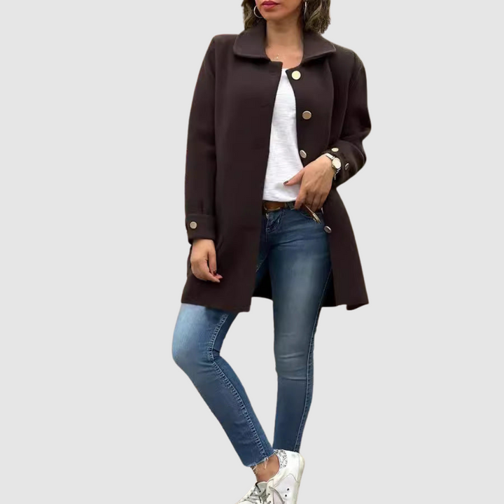 Martina - Klasický túlméretezett kabát s knoflíky