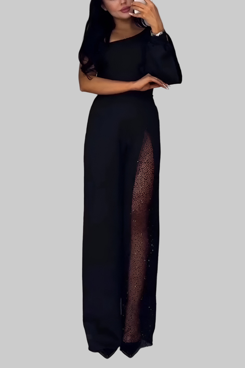 ADÉLA - Asymetrický overal s jemnou průhledností