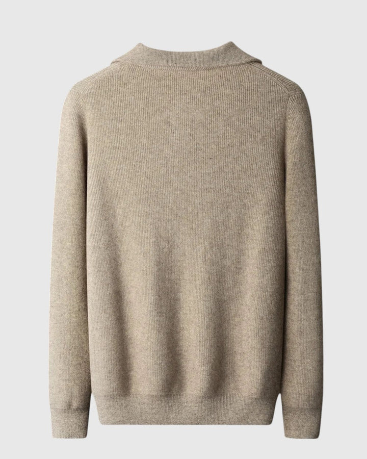 Perla - Camisola Portofino z kašmíru s polovičním zipem