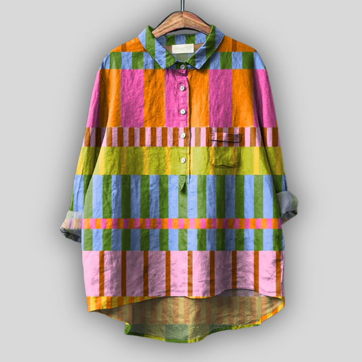 Lněná blůza „Letní mozaika”