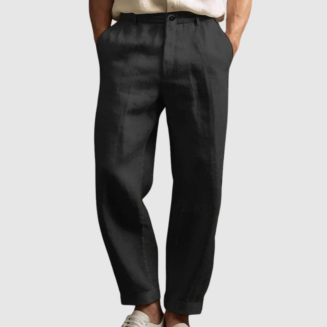 Libuše- Letní kalhoty z bavlny a lnu