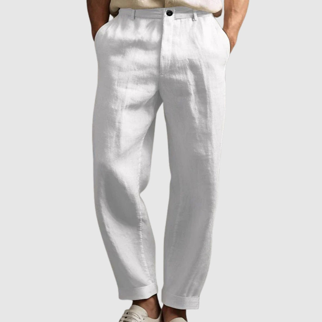 Libuše- Letní kalhoty z bavlny a lnu