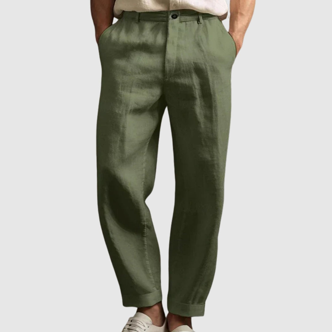 Libuše- Letní kalhoty z bavlny a lnu