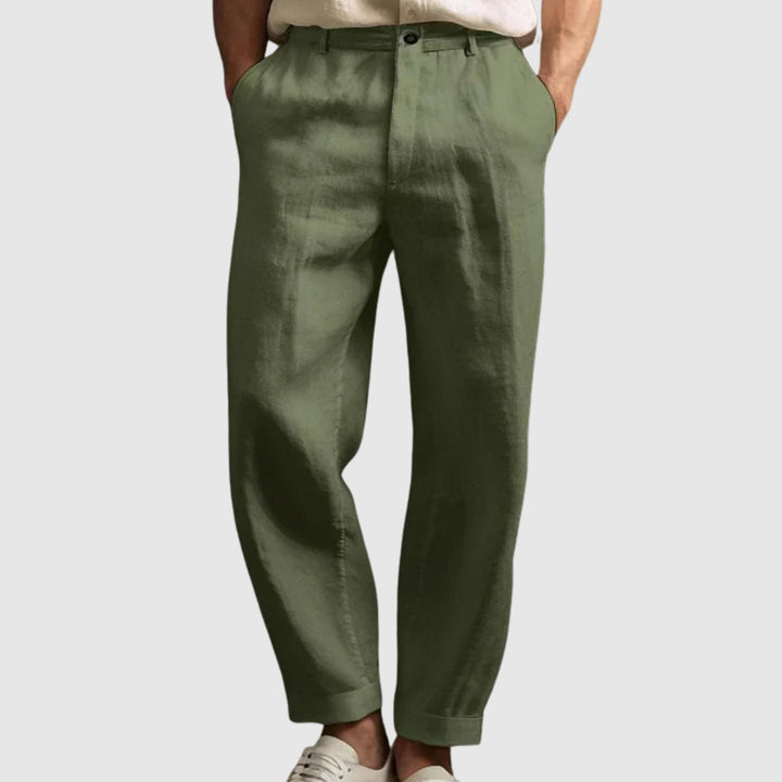 Libuše- Letní kalhoty z bavlny a lnu