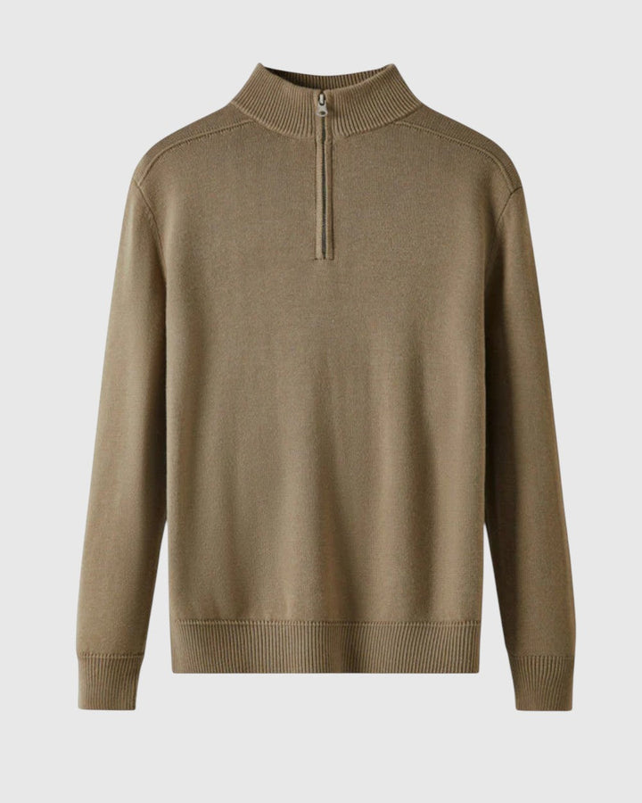 Perla- Svetr s zipem z merino vlny Capri