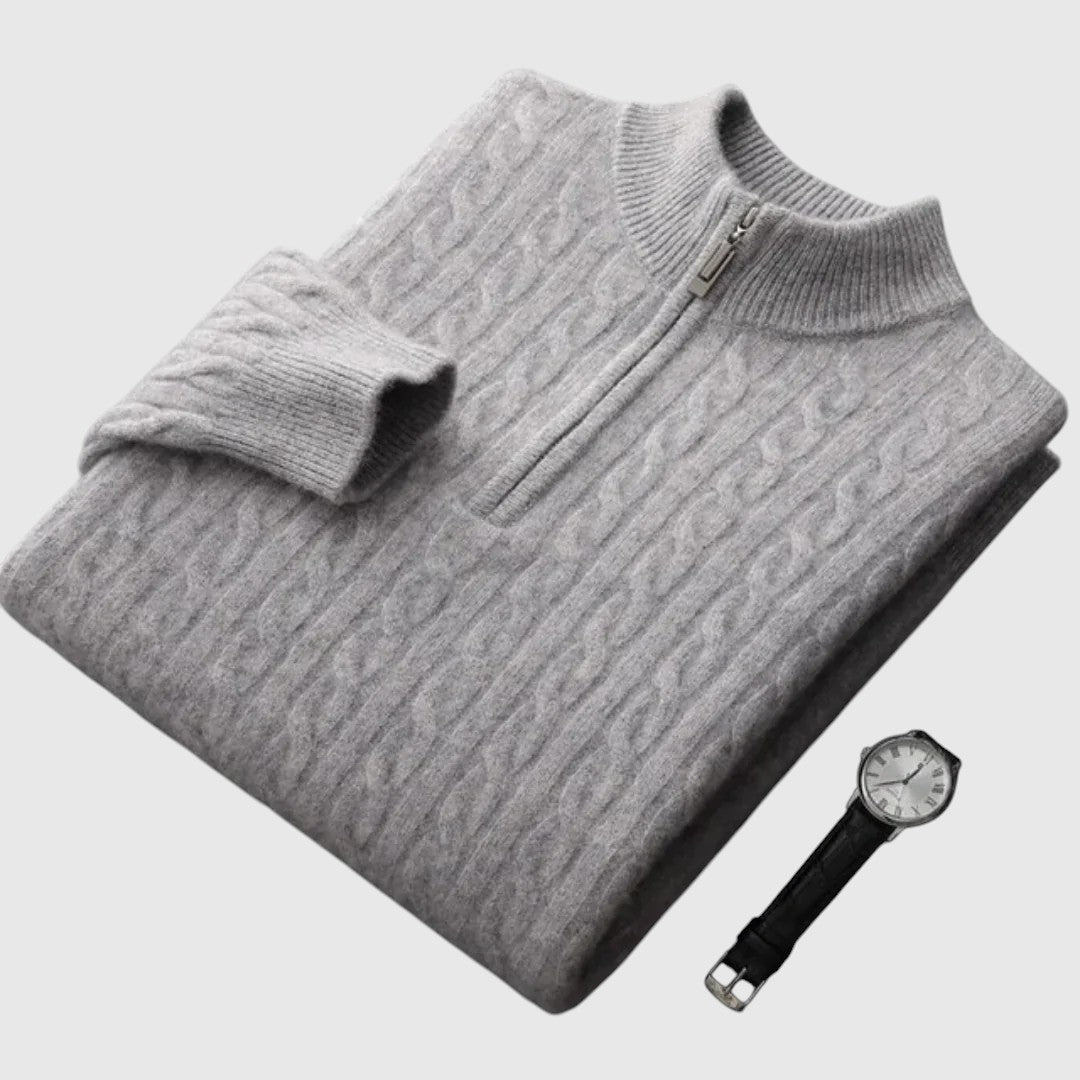 Perla- Pletená polokošile z kašmíru Deneb