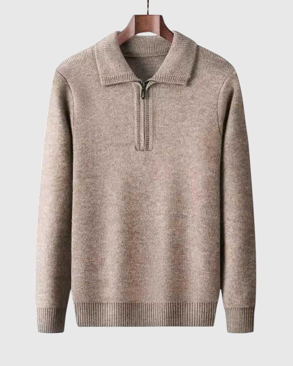 Perla- Kašmírový svetr s čtvrtovým zipem Gstaad