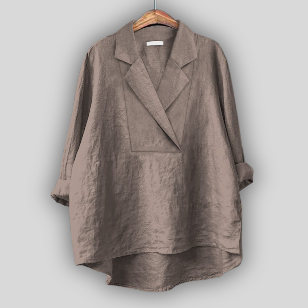 Lněná Blůza „Růžová Aura”