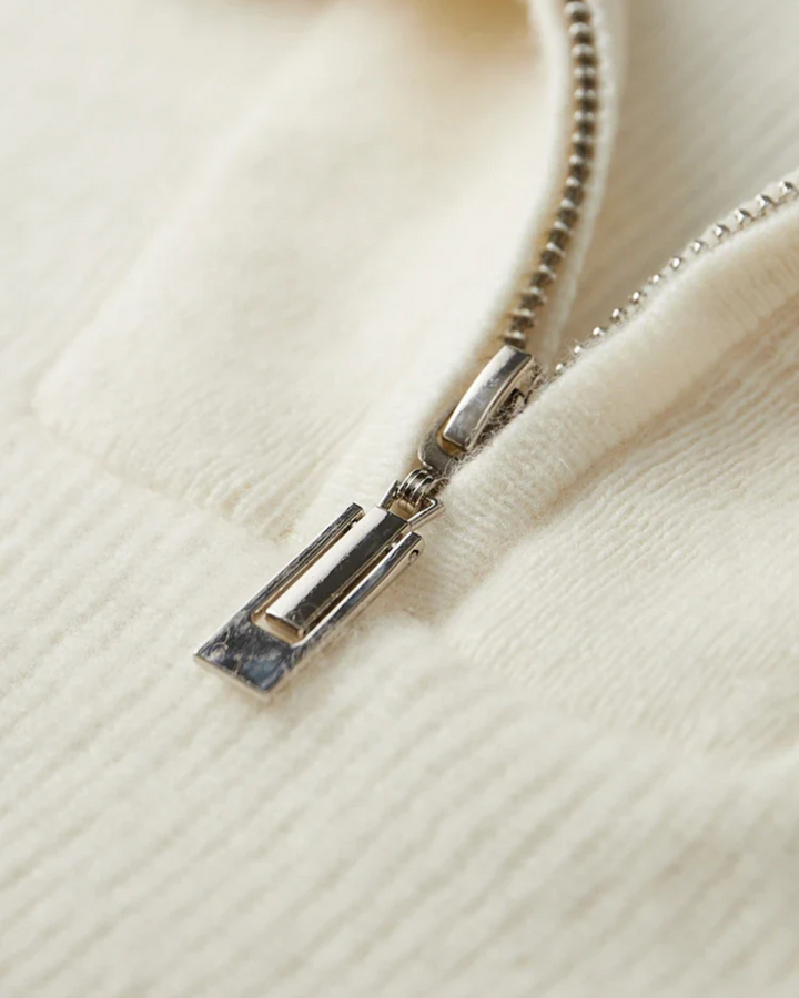 Perla - Camisola Portofino z kašmíru s polovičním zipem