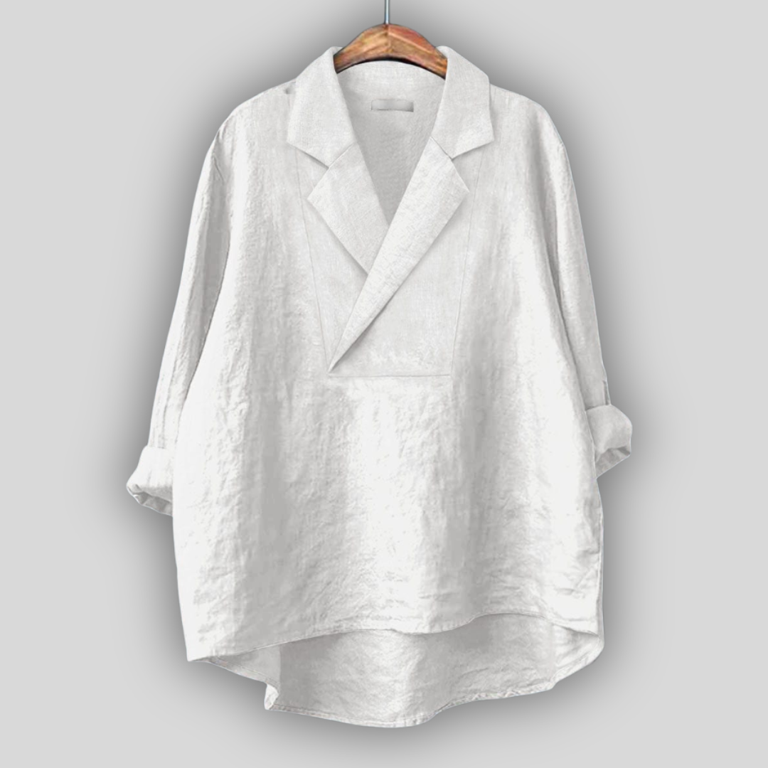 Lněná Blůza „Růžová Aura”