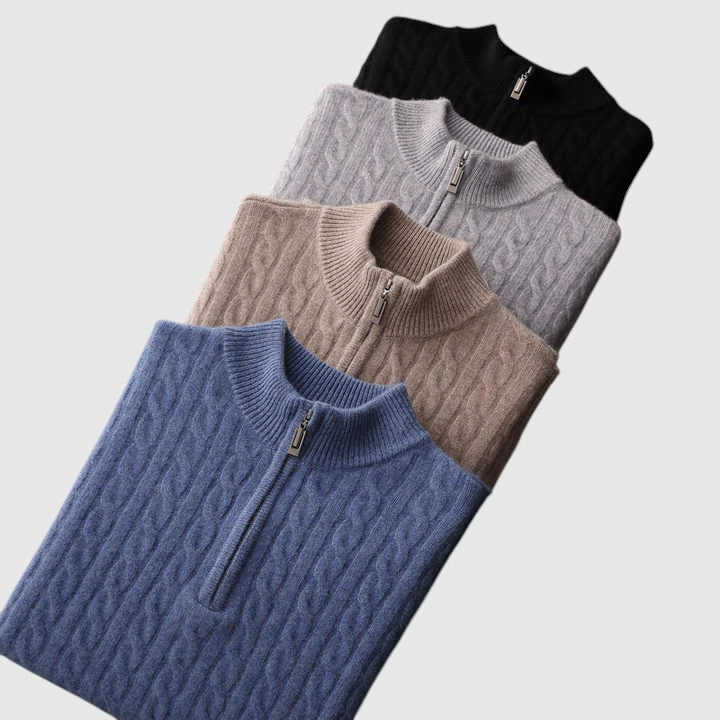 Perla- Pletená polokošile z kašmíru Deneb