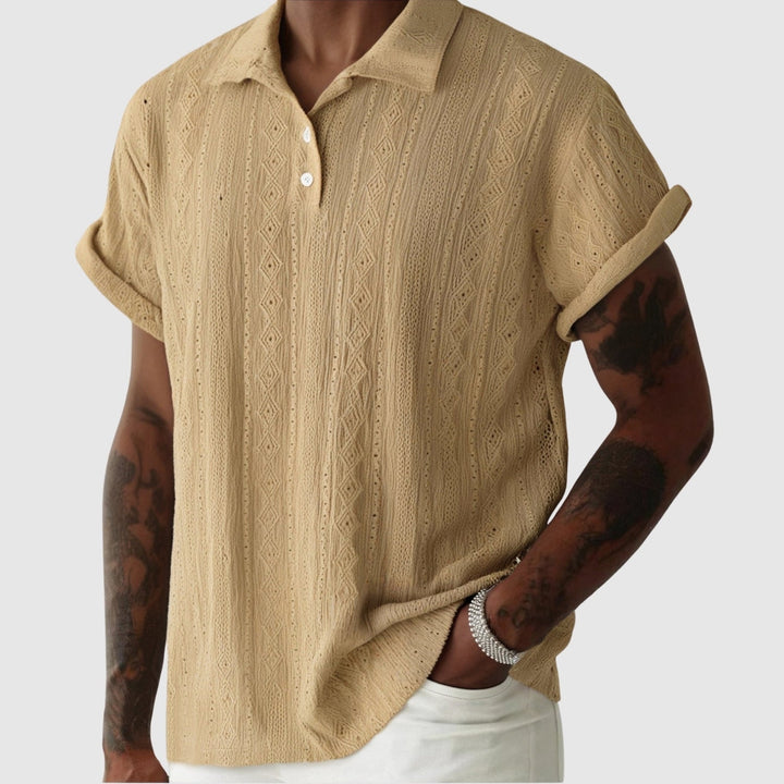 Libuše – Jemné pletené polo s texturovaným designem