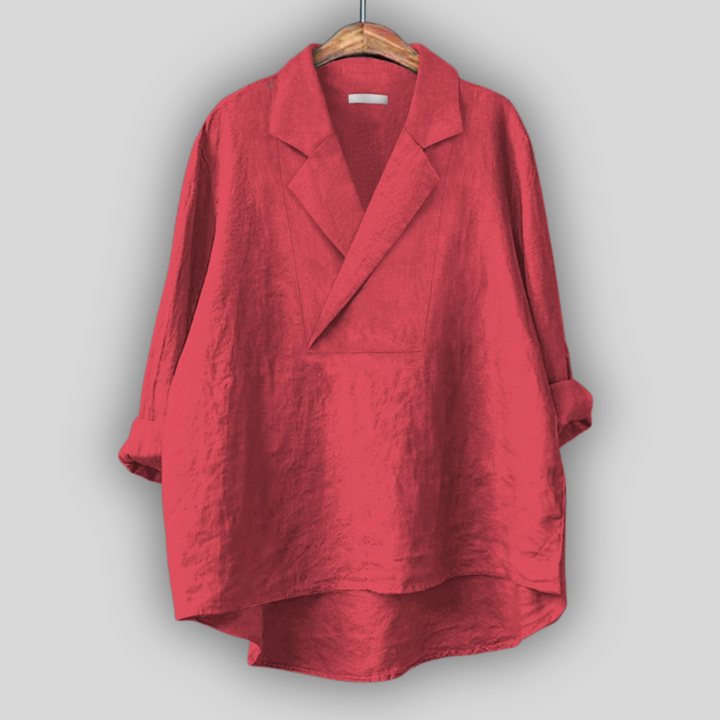 Lněná Blůza „Růžová Aura”