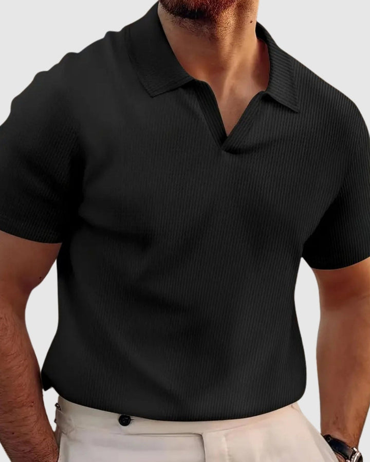 Libuše– Žebrované tričko s výstřihem do V