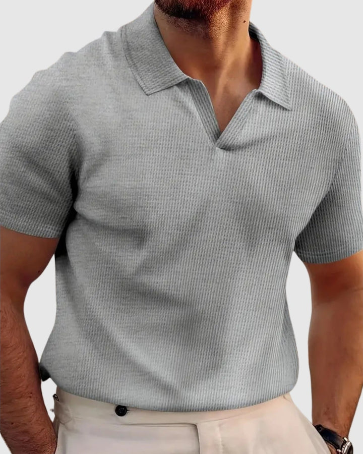 Libuše– Žebrované tričko s výstřihem do V