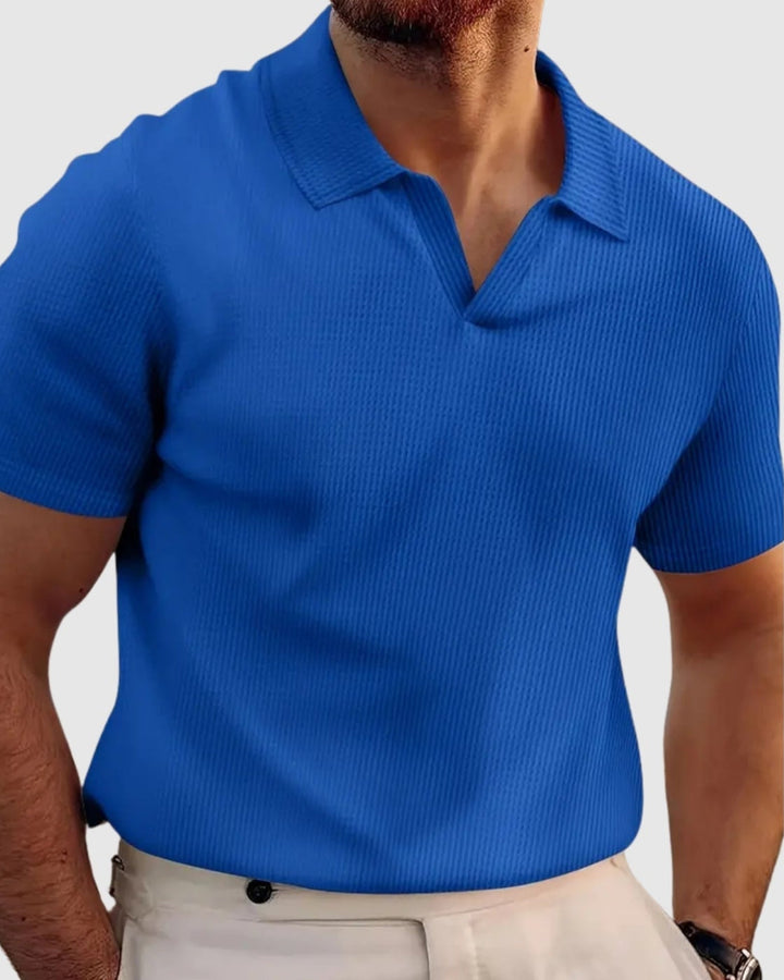 Libuše– Žebrované tričko s výstřihem do V