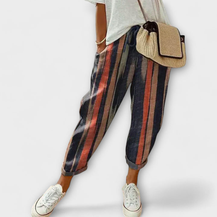 Burga - Pohodlné kalhoty z bavlny a lnu 