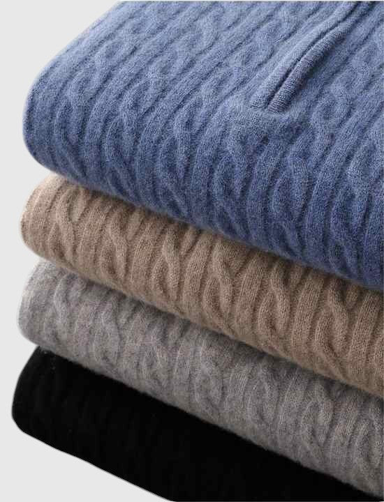 Perla- Pletená polokošile z kašmíru Deneb