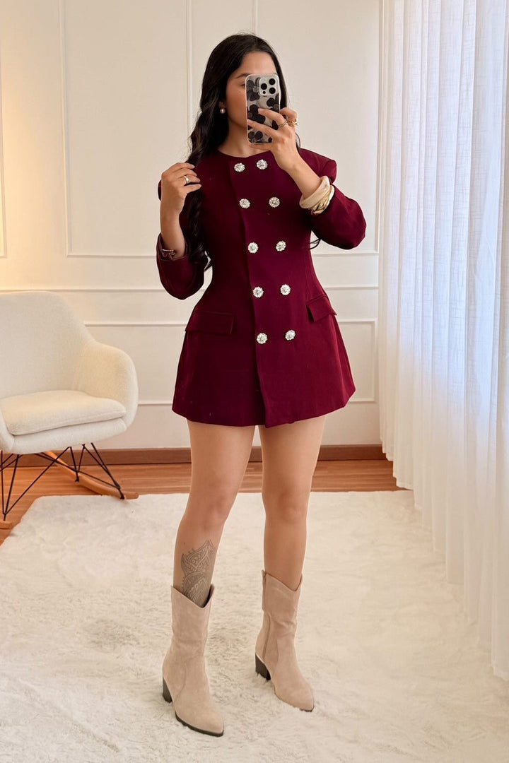 Blézer s dekorativními knoflíky MOCHY