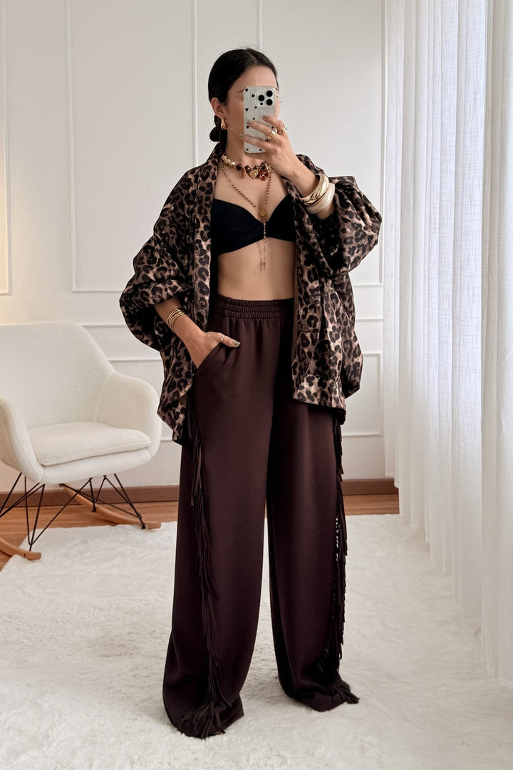 Bomber túlméretezett leopárdmintás MOCHY