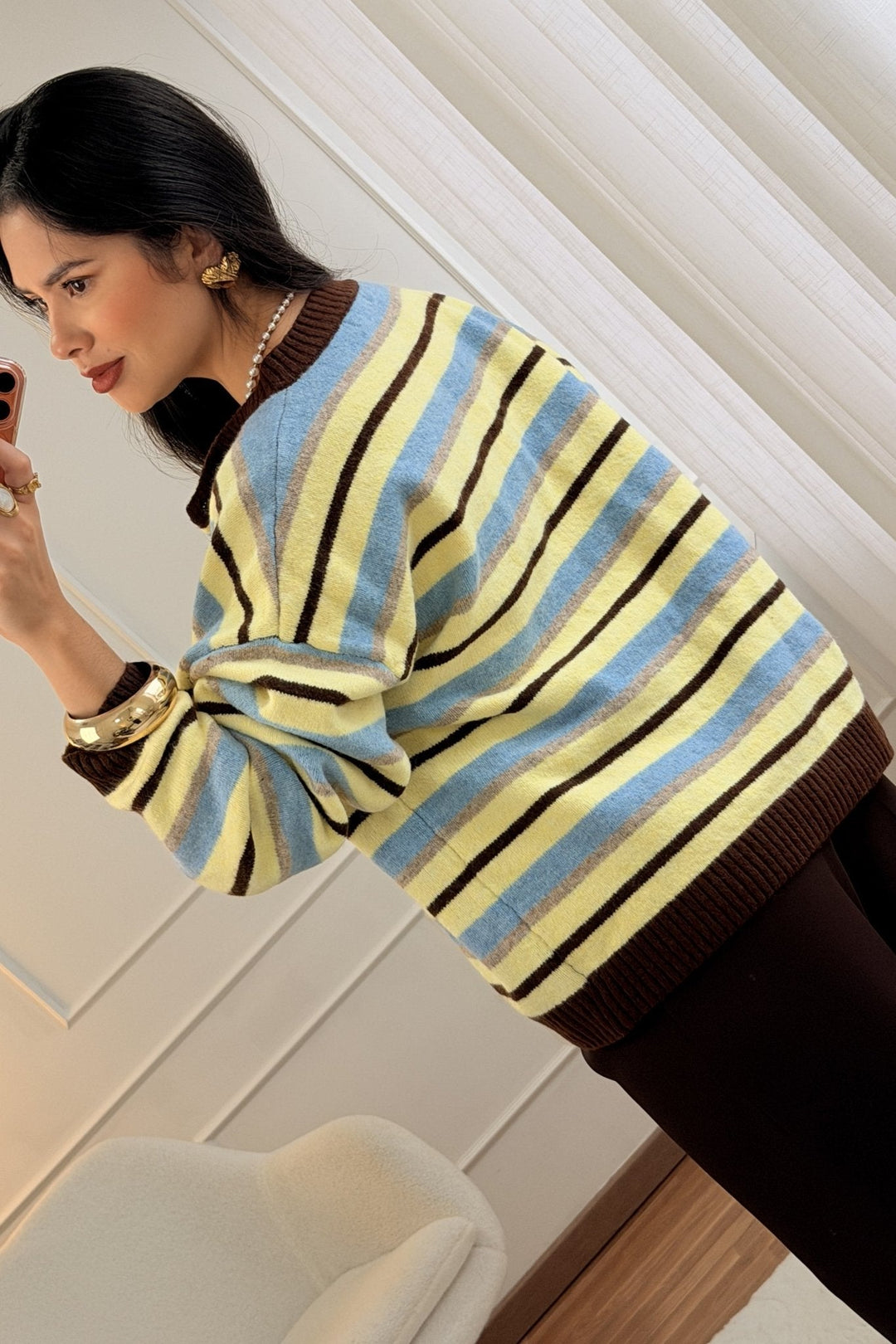 Pruhovaný DROLE DE COPINE kardigán