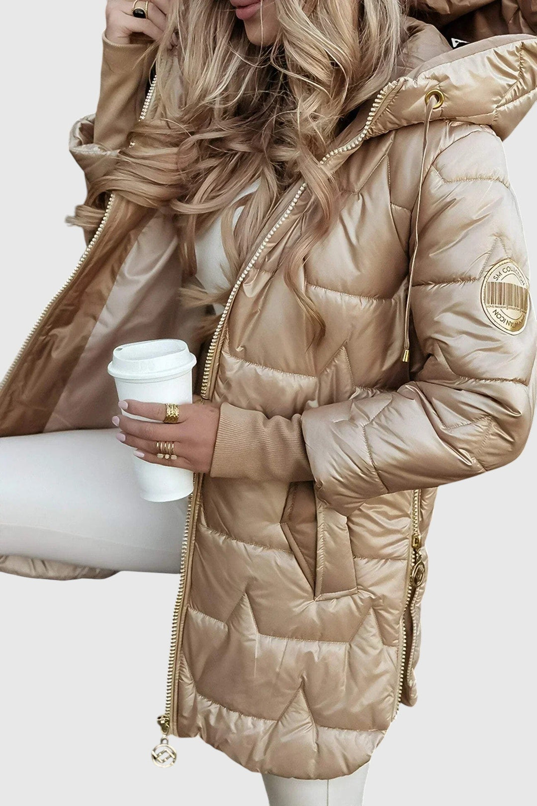 Nolwen – Elegantní dámský kabát s kapucí