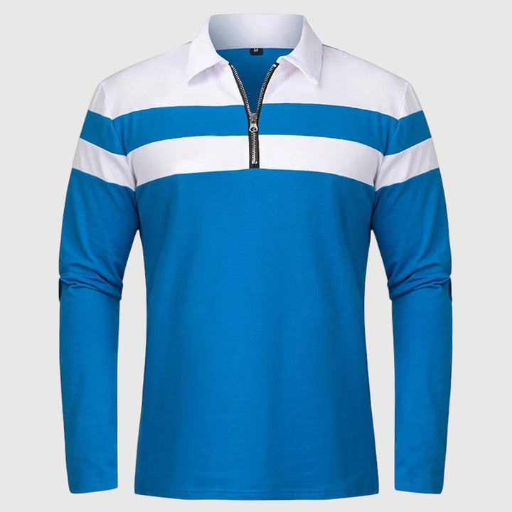 Perla- Elegantní svetr se zipem a pruhy